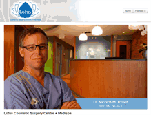 Tablet Screenshot of lotuscosmeticsurgery.com